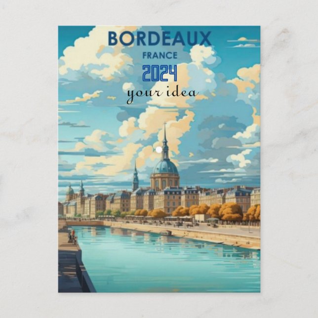 Riviere de la Bourse Bordeaux Frankreich Reisen Po Postkarte (Vorderseite)