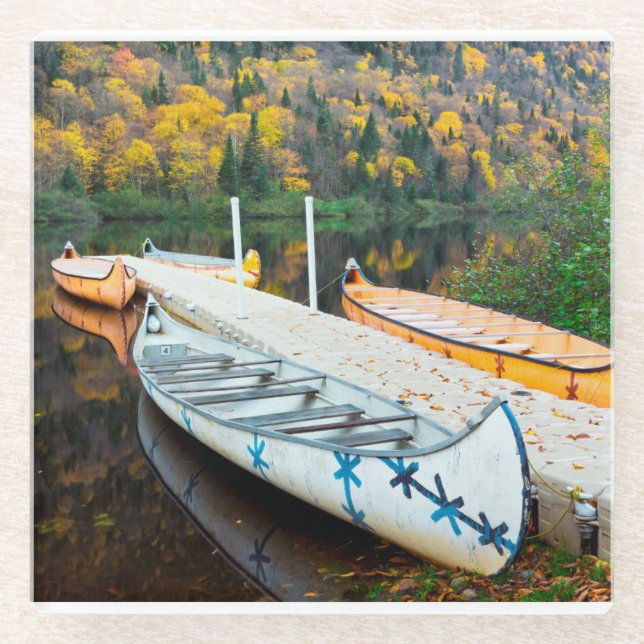 Rivière Jacques-Cartier | Rabaskas Dock Glasuntersetzer (Vorderseite)