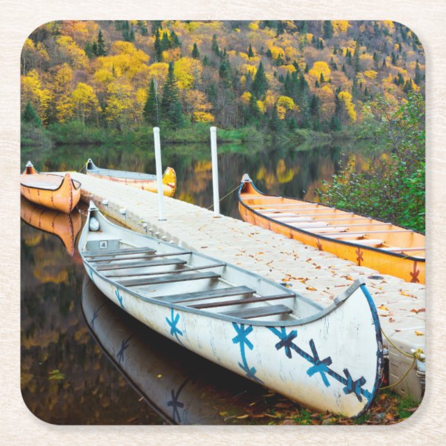 Rivière Jacques-Cartier | Rabaskas Dock Rechteckiger Pappuntersetzer (Vorderseite)