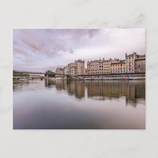 Rivière Saône in Lyon Frankreich Postcard Postkarte (Vorderseite)