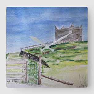 Rivington Pike Beacon   Quadratische Wanduhr