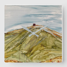 Rivington Pike Horwich Impressionistin Quadratische Wanduhr