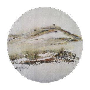 Rivington pike Horwich Watercolor Schneidebrett