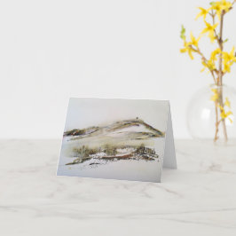 Rivington pike Horwich Watercolor Weihnachtskarte Karte