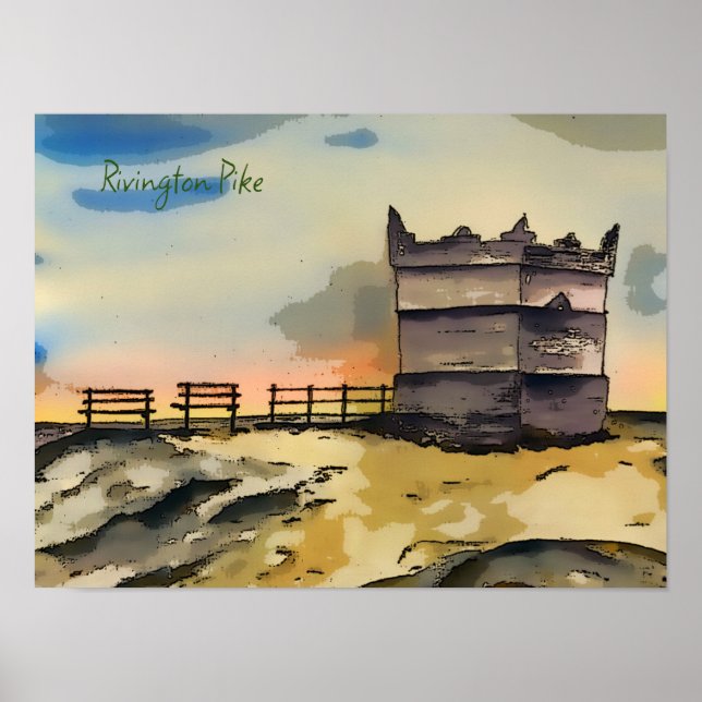 Rivington Pike Lookout Tower Poster (Vorne)