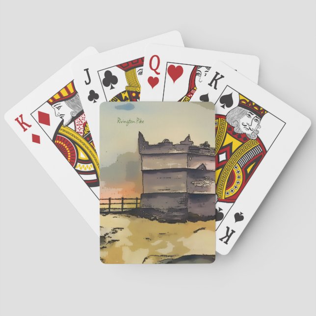 Rivington Pike Lookout Tower Spielkarten (Rückseite)