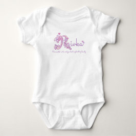 Rivka Girls Name bedeutet Buchstabe R Monogramm Sh Baby Strampler