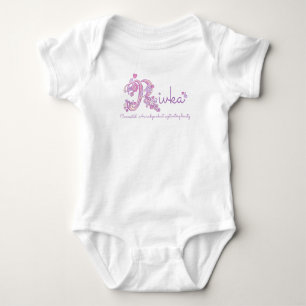 Rivka Girls Name bedeutet Buchstabe R Monogramm Sh Baby Strampler