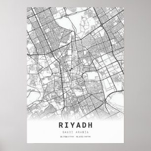 Riyadh City Map Poster