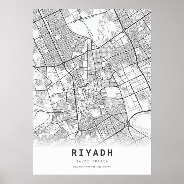 Riyadh City Map Poster (Vorne)