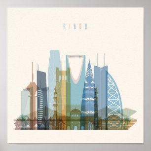 Riyadh, Saudi Arabia City Skyline Poster