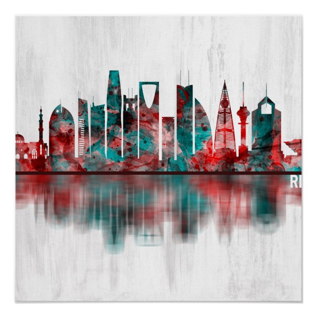 Riyadh Saudi Arabia Skyline Poster (Vorderseite)