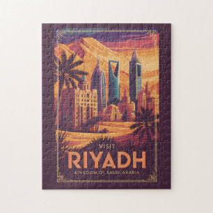 Riyadh Saudi-Arabien Wüstenillustration Reise Kuns Puzzle