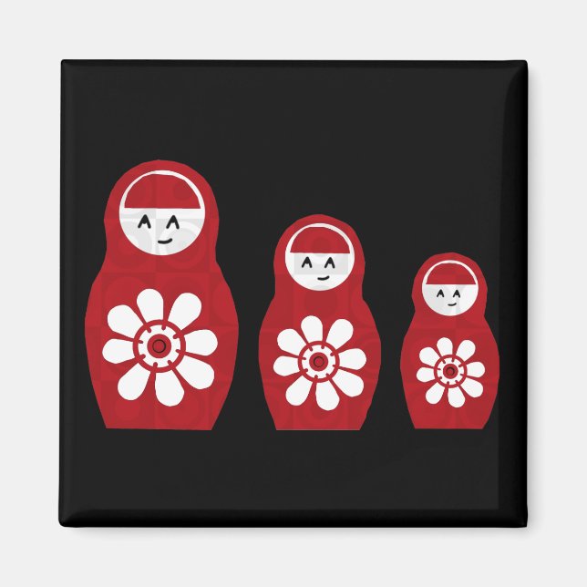 Riyah-Li Designs Nesting Puppe Drei Magnet (Vorne)