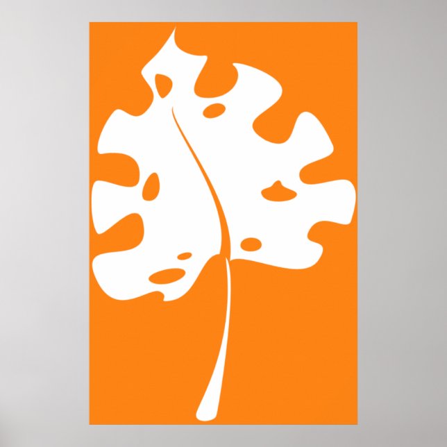 Riyah-Li Designs Orange Leaf Poster (Vorne)