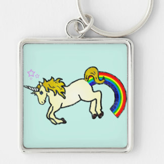 Riyah-Li Designs Regenbogen-Scheiß-Einhorn Schlüsselanhänger