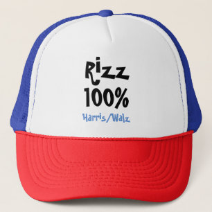 Rizz 100% Harris/Walz Trucker Hat Truckerkappe