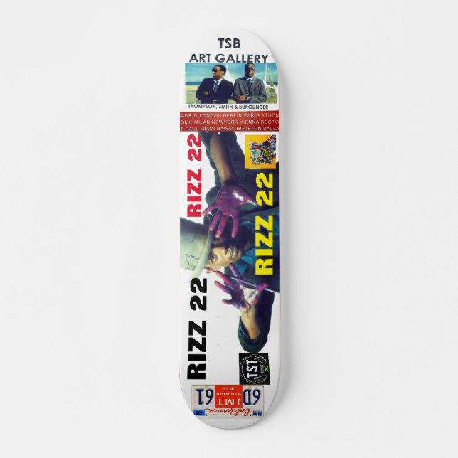 RIZZ 22 Skateboard, 7¾ Zoll Deck Skateboard (Vorne)