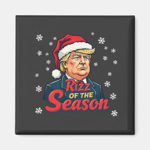 Rizz der Saison Lustiger Trump Weihnachten Santa Magnet