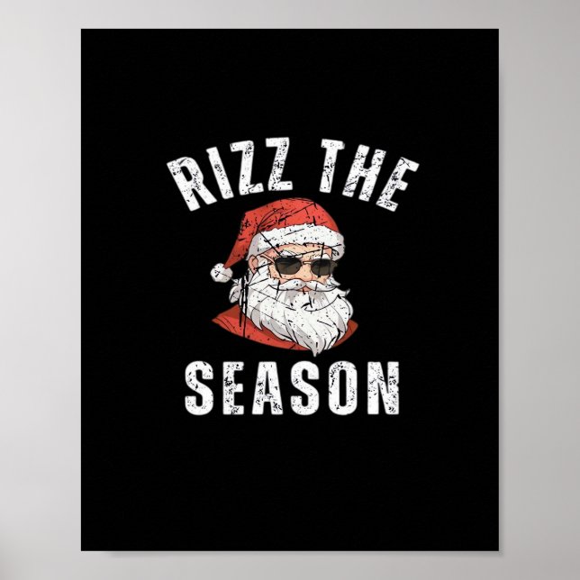 Rizz Die Jahreszeit Funny Santa Merry Rizzmas Rizz Poster (Vorne)