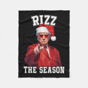 Rizz Die Jahreszeit Funny Trump Weihnachten Santa Fleecedecke
