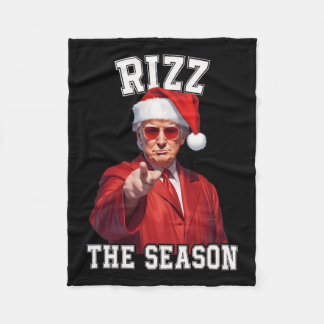 Rizz Die Jahreszeit Funny Trump Weihnachten Santa  Fleecedecke