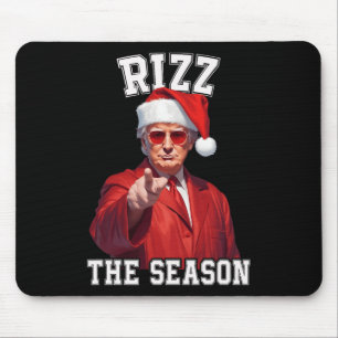 Rizz Die Jahreszeit Funny Trump Weihnachten Santa  Mousepad