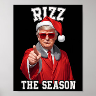 Rizz Die Jahreszeit Funny Trump Weihnachtsmann Poster