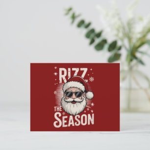 Rizz Die Jahreszeit Weihnachtsmann Rizzmas Funny X Feiertagspostkarte