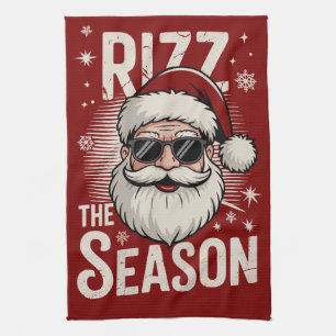 Rizz Die Jahreszeit Weihnachtsmann Rizzmas Funny X Geschirrtuch