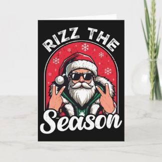 Rizz Die Saison Lustiger Spruch Weihnachtsmann Riz Karte