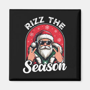 Rizz Die Saison Lustiger Spruch Weihnachtsmann Riz Magnet