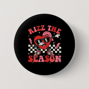 Rizz Die Saison Valentinstag Dabbing Herz Valentin Button
