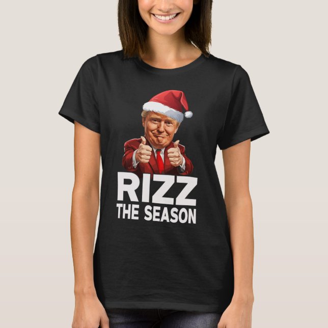 Rizz Die Weihnachtszeit Funny Trump Santa Pajama T-Shirt (Vorderseite)