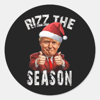 Rizz Die Weihnachtszeit Trump Weihnachten Weihnach Runder Aufkleber