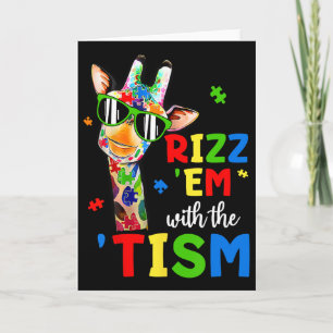 Rizz Em mit dem Tism-Autismus-Giraffen Lustiger Au Karte