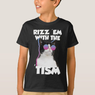 Rizz em mit dem Tism-Katze-Meme Rizzler Lustig Aut T-Shirt