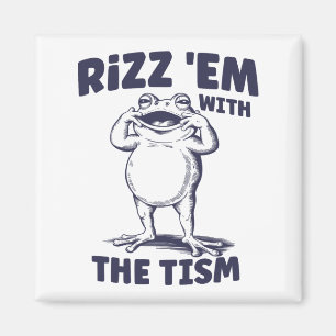 Rizz Em mit dem Tismus lustige autistische Froschm Magnet