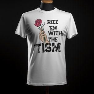 Rizz em mit der Taufe Retro-Blume atristisch T-Shirt
