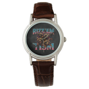 Rizz Em With The Tism Meme Autismus Lustiger Wasch Armbanduhr