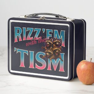 Rizz Em With The Tism Meme Autismus Lustiger Wasch Metall Brotdose