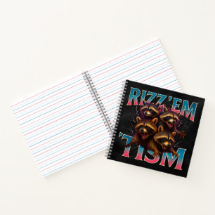 Rizz Em With The Tism Meme Autismus Lustiger Wasch Notizbuch