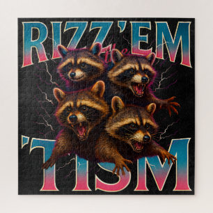 Rizz Em With The Tism Meme Autismus Lustiger Wasch Puzzle