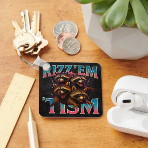 Rizz Em With The Tism Meme Autismus Lustiger Wasch Schlüsselanhänger