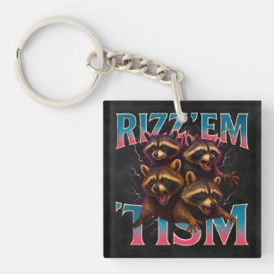 Rizz Em With The Tism Meme Autismus Lustiger Wasch Schlüsselanhänger
