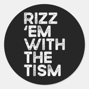 Rizz GmbH mit dem Tismus-Funny Autismus-Bewusstsei Runder Aufkleber