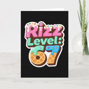 Rizz Level 67 Meme-Shirt Eis-Drip-Meme Six S Karte