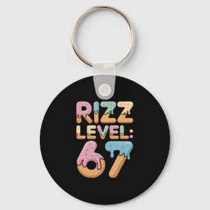 Rizz Level 67 Meme-Shirt Eiscreme-Drip-Meme Six S Schlüsselanhänger