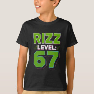 Rizz Level 67 Meme-Shirt Jugendtrend Six Seven 6 7 T-Shirt