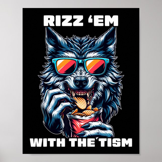 Rizz sie mit dem Tism-Autismus-Bewusstsein Lustige Poster (Vorne)